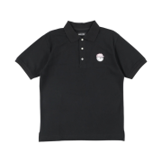 Malbon Golf x Wind and Sea Short Sleeve Polo Black