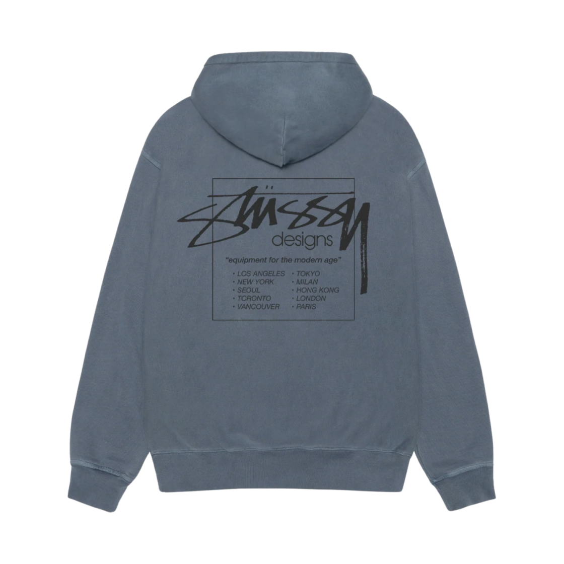 스투시 모던 에이지 피그먼트 다이드 집 후드 네이비(Stussy Modern Age Pigment Dyed Zip Hoodie Navy)