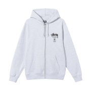 Stussy World Tour Zip Hoodie Ash Heather 2021