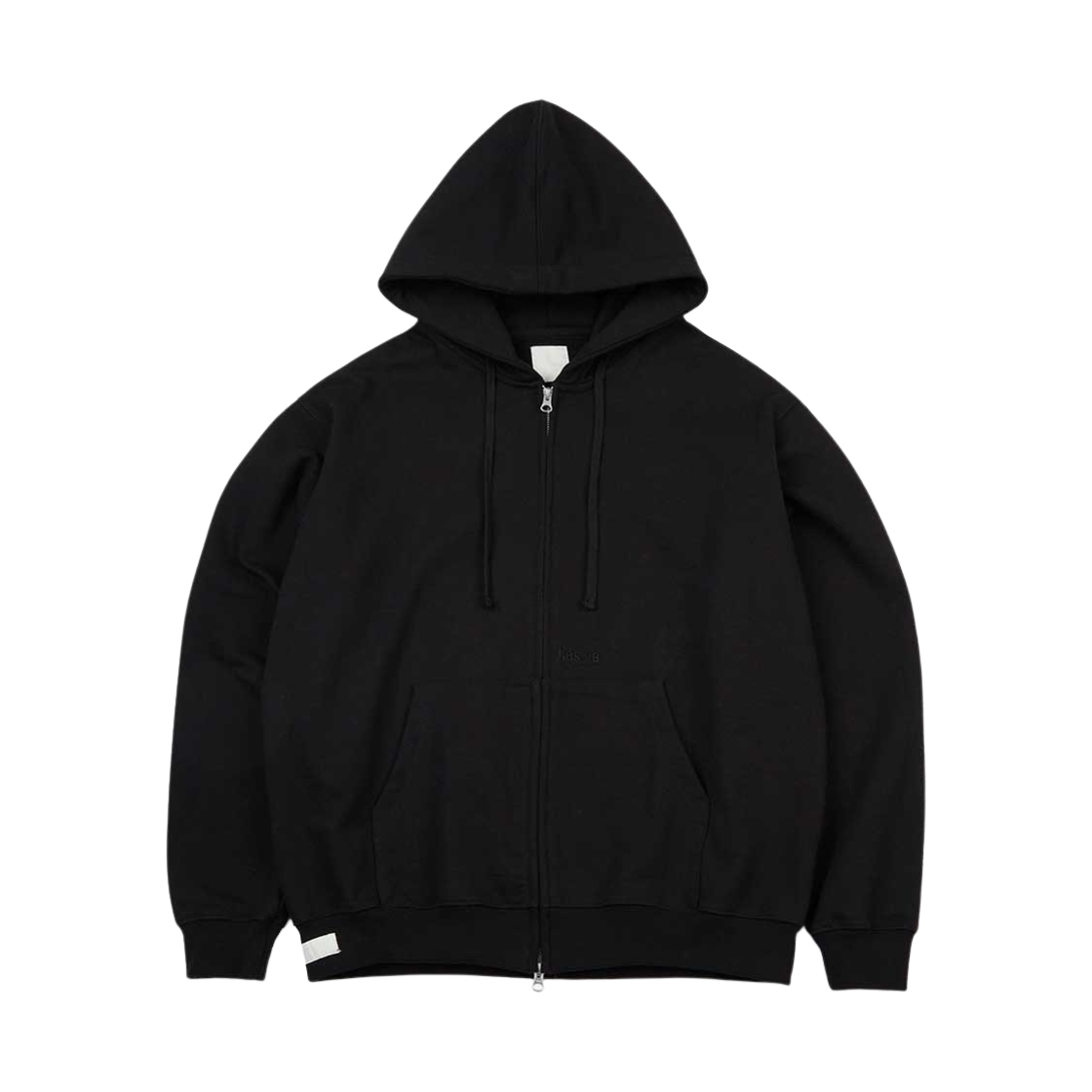 카시나 어센틱 로고 집 후드 블랙(Kasina Authentic Logo Zip Hoodie Black)