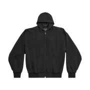Balenciaga Zip-Up Hoodie Large Fit Black