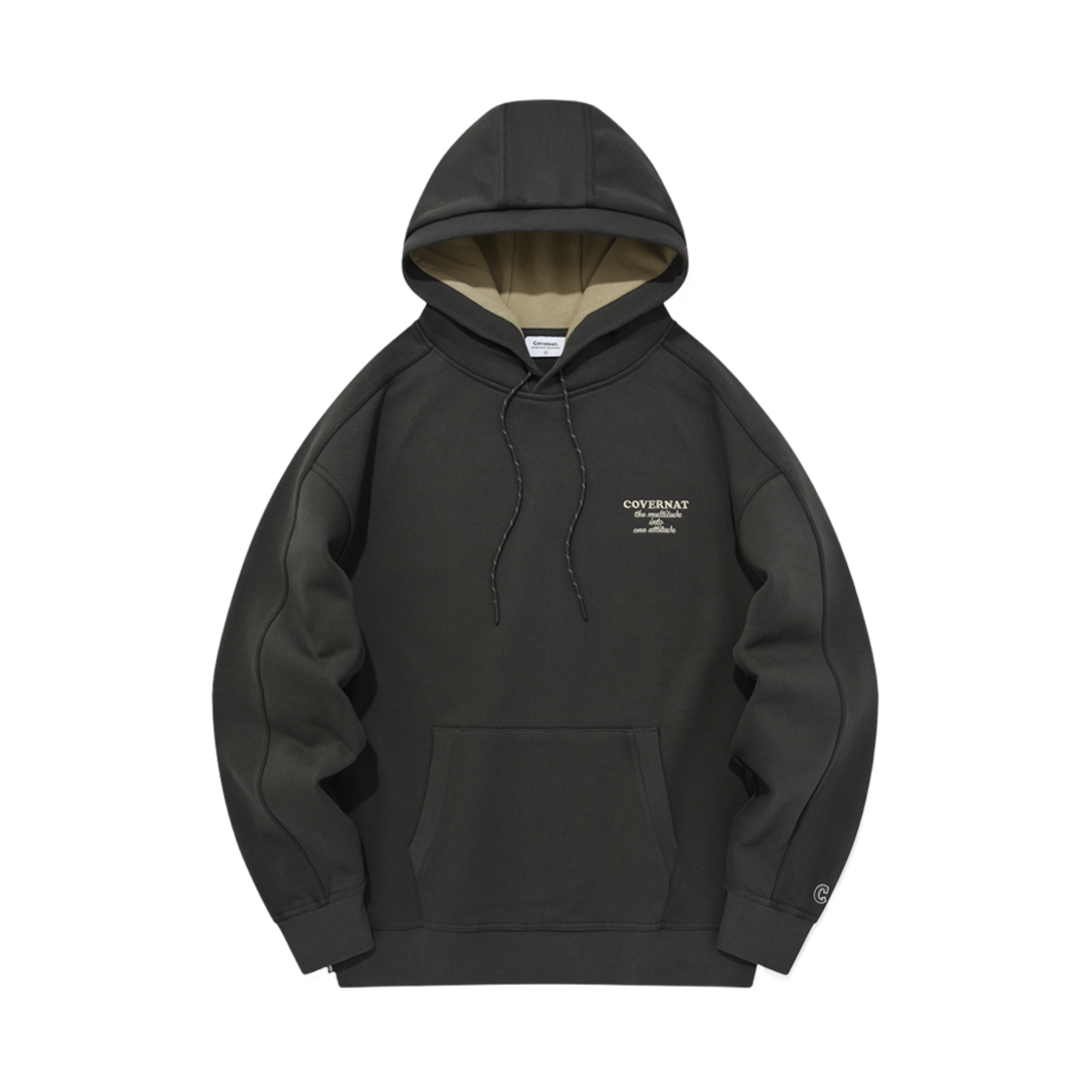 CO2303HD06CH Covernat Heavy Weight Oversized Fit Hoodie Charcoal