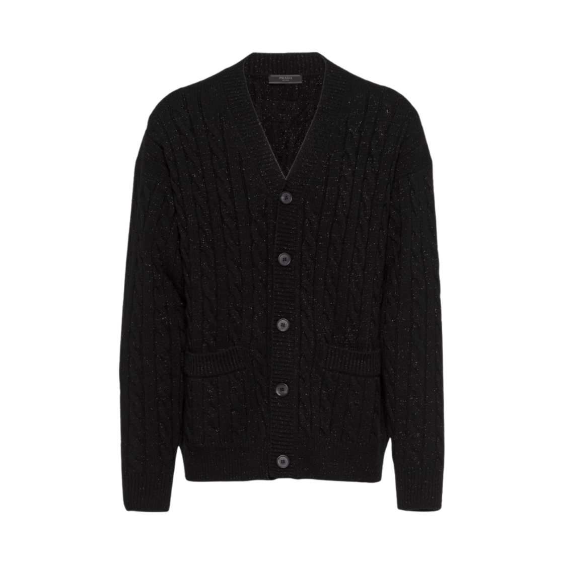 프라다 울 캐시미어 가디건 블랙(Prada Wool Cashmere Cardigan Black) - 1