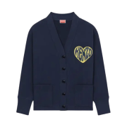 (W) Kenzo Heart Cardigan Sweatshirt Midnight Blue