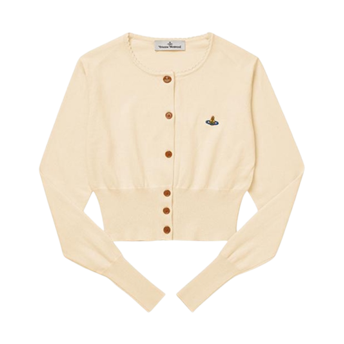 (W) 비비안 웨스트우드 베아 크롭 오프 화이트((W) Vivienne Westwood Bea Cropped Cardigan Off White) - 1
