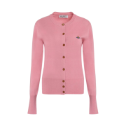 (W) Vivienne Westwood Bea Virgin Wool Cardigan Bubble Gum