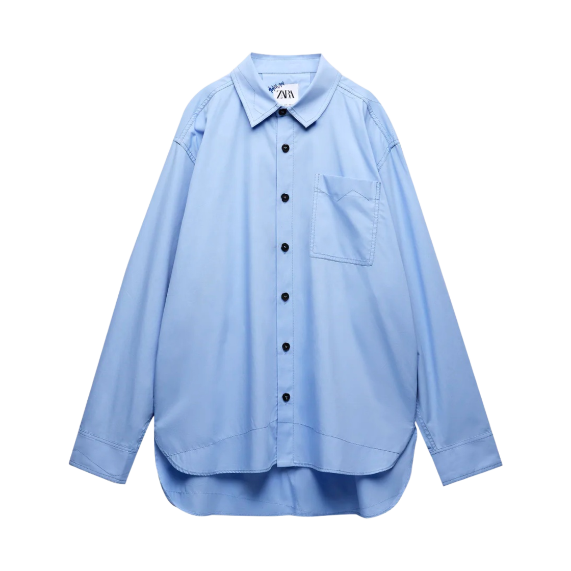 자라 x 아더에러 오버사이즈 셔츠 스카이 블루(Zara x Ader Error Oversized Shirt Sky Blue)