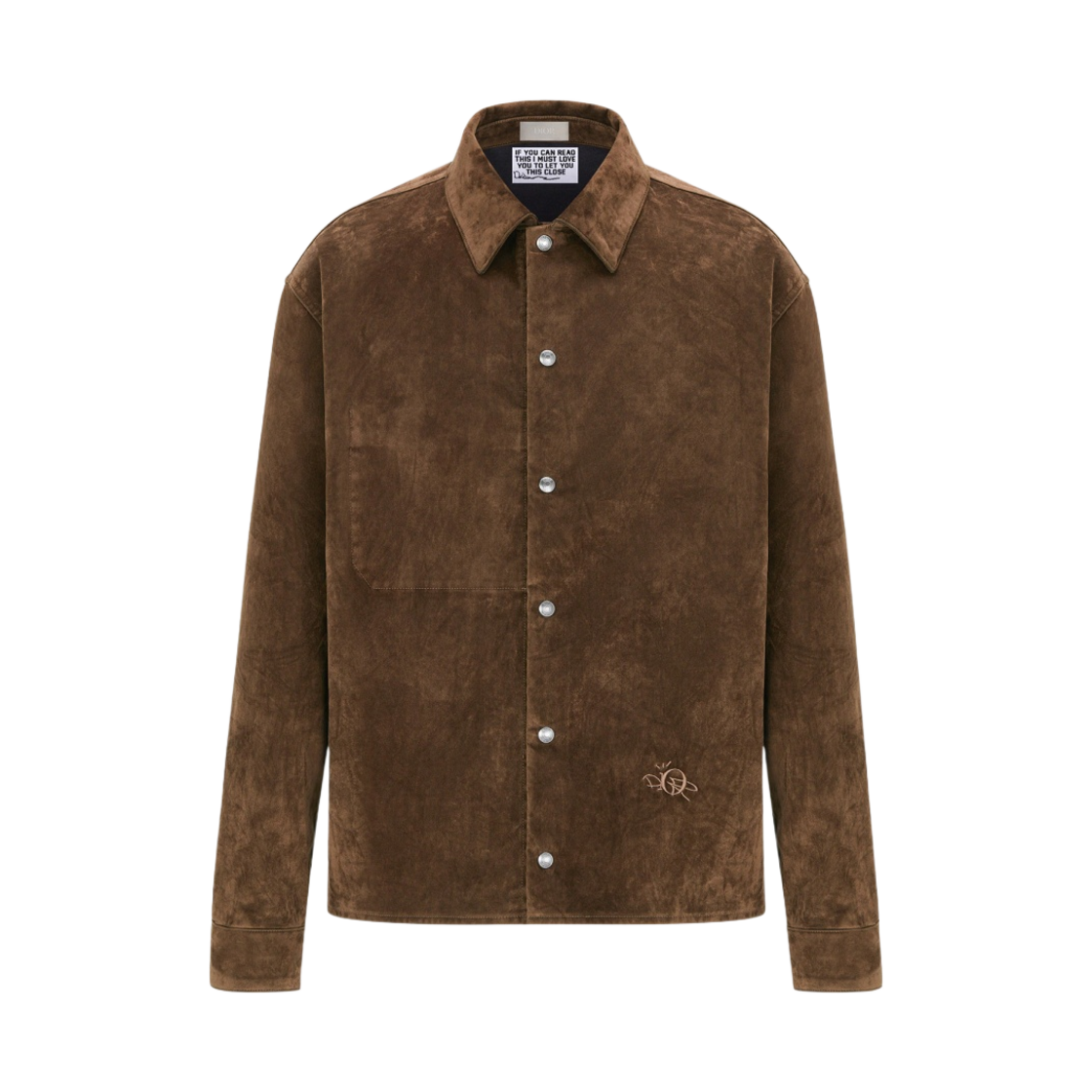 디올 x 캑터스 잭 오버사이즈 오버셔츠 플록 테크니컬 코튼 데님 모카 브라운(Dior x Cactus Jack Oversized Overshirt Flocked Technical Cotton Denim Mocha Brown)