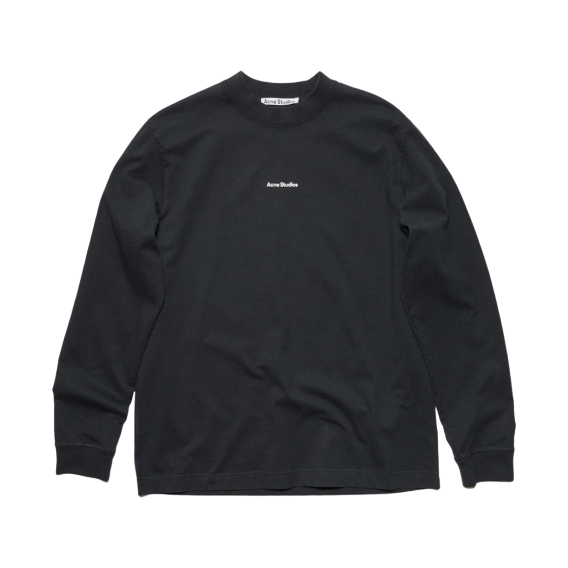 아크네 스튜디오 로고 롱슬리브 티셔츠 블랙(Acne Studios Logo Long Sleeve T-Shirt Black)