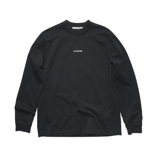 BL0279-900 Acne Studios Logo Long Sleeve T-Shirt Black