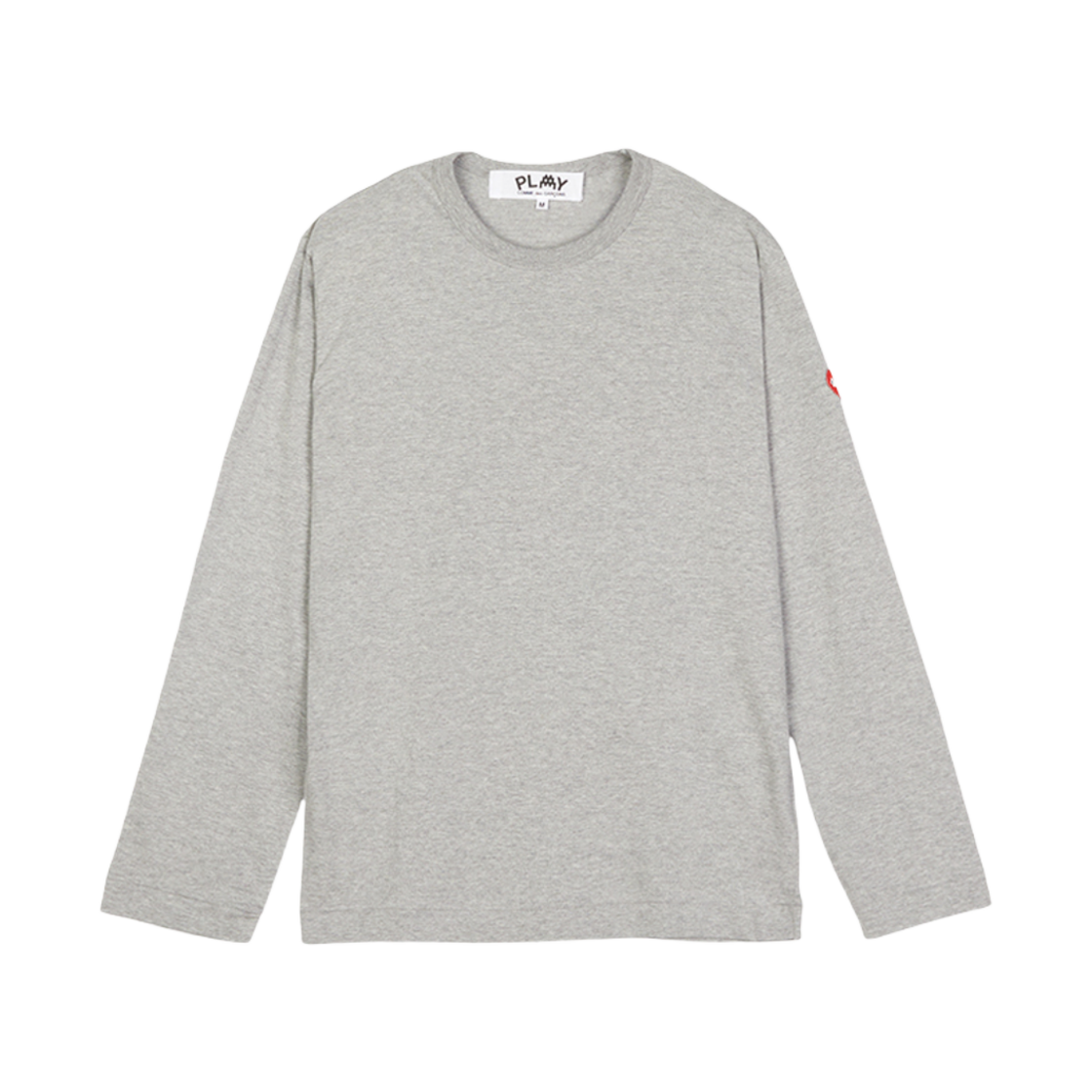 AZ-T330-051-2 Play Comme des Garcons x Invader Double Pixel Heart Long Sleeve T-Shirt Gray
