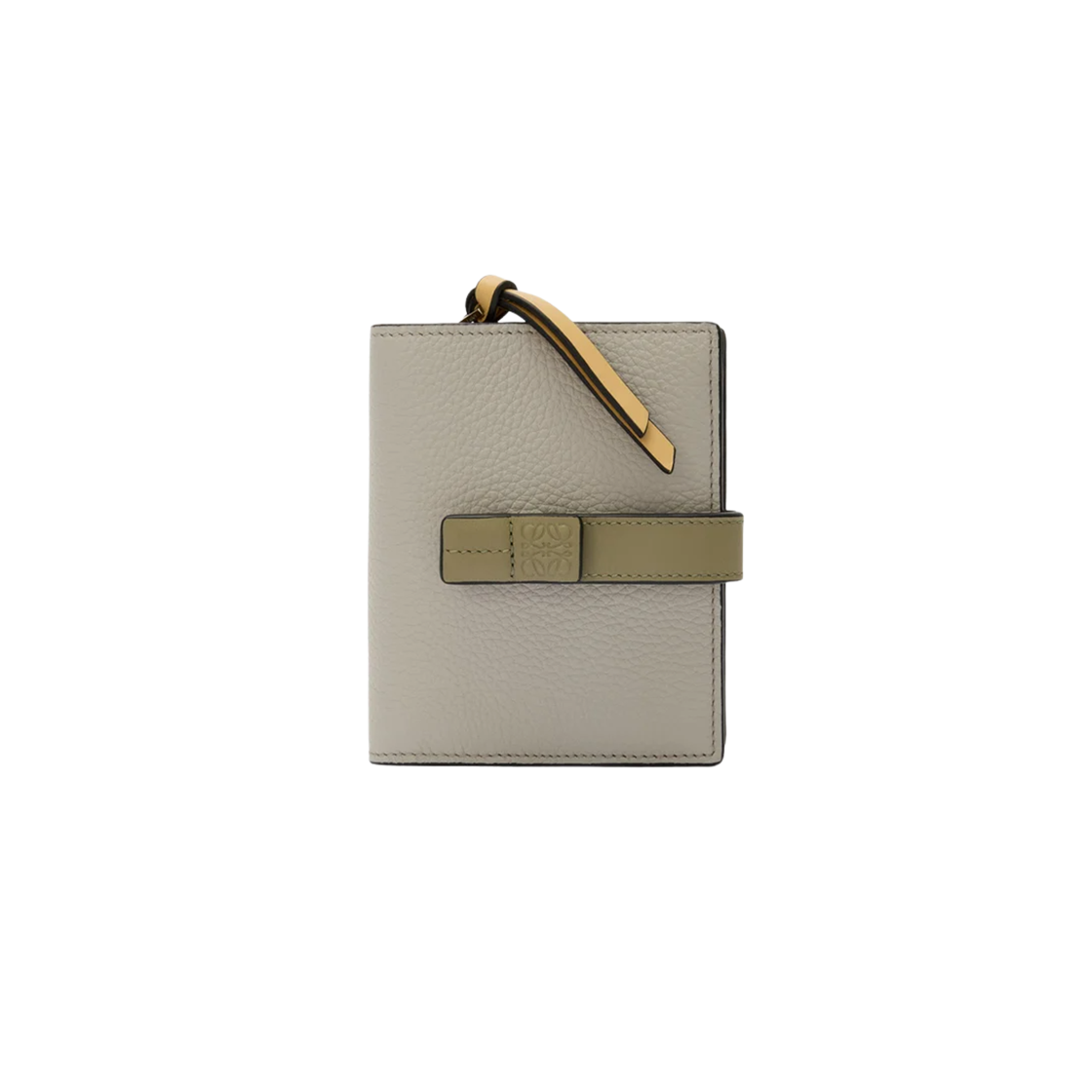 C660Z41X02-5666 Loewe Compact Zip Wallet in Soft Grained Calfskin Shell Grey Eucalyptus
