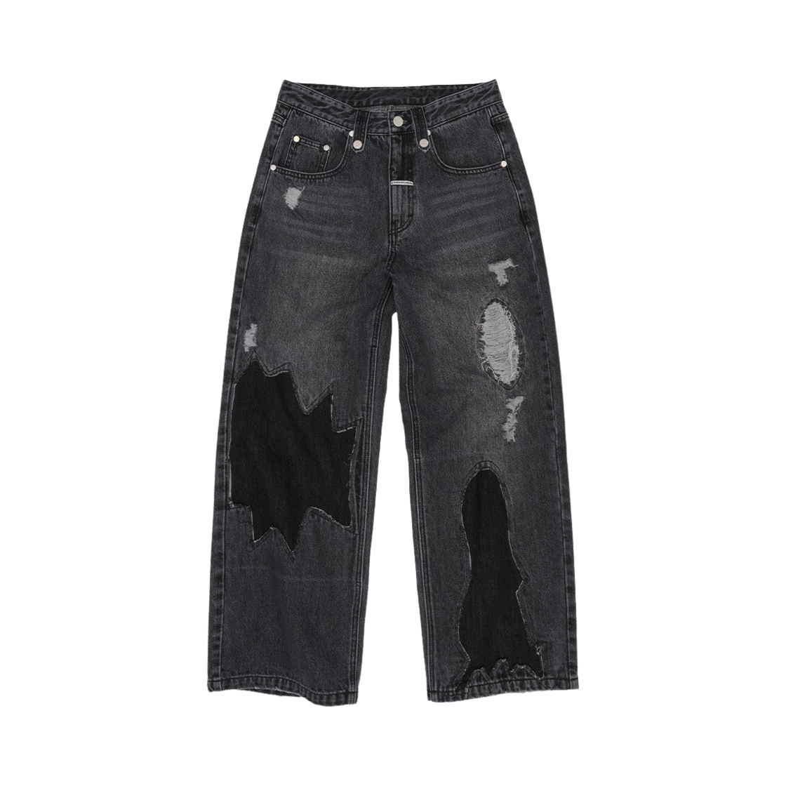 더바이닐하우스 패치워크 데님 팬츠 그레이