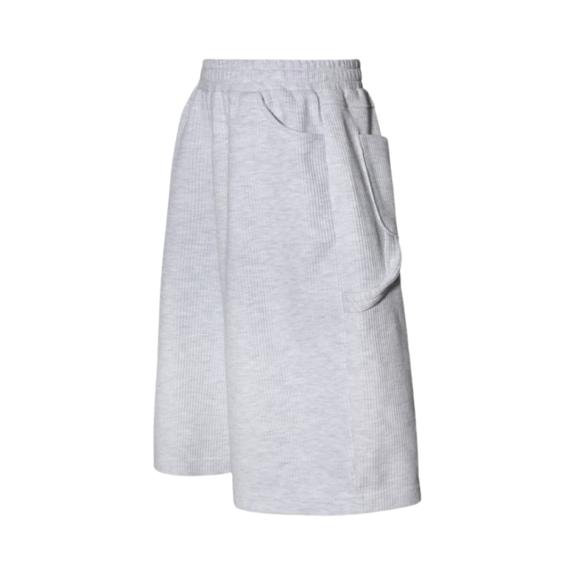 엠제이디 와플 와이드 카펜터 버뮤다 팬츠 멜란지 화이트(MJD Waffle Wide Carpenter Bermuda Pants Melange White)