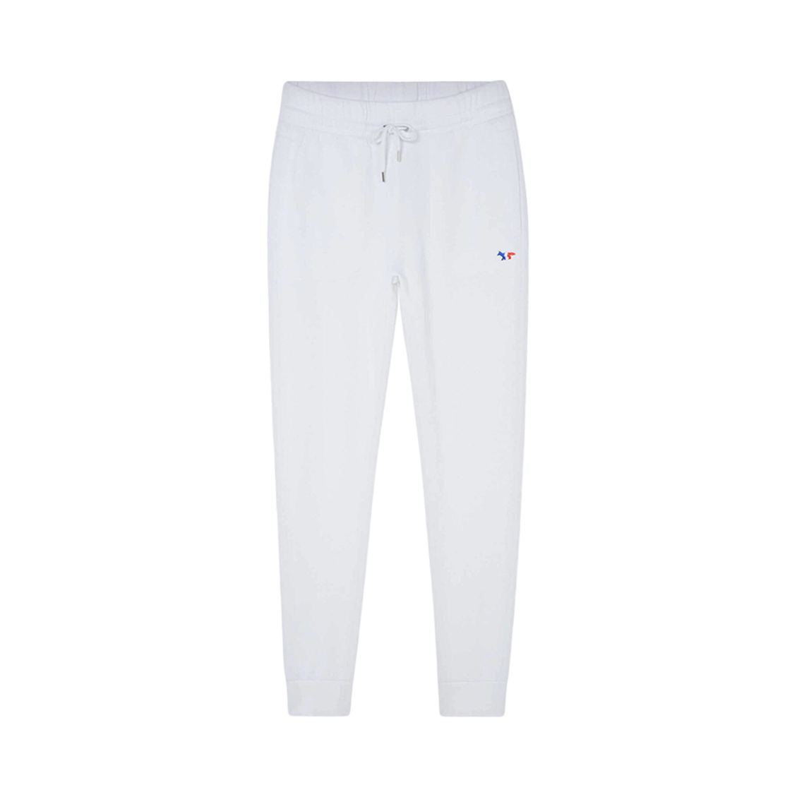 메종 키츠네 트라이컬러 폭스 패치 클래식 조그 팬츠 화이트(Maison Kitsune Tricolor Fox Patch Classic Jog Pants White) - 1