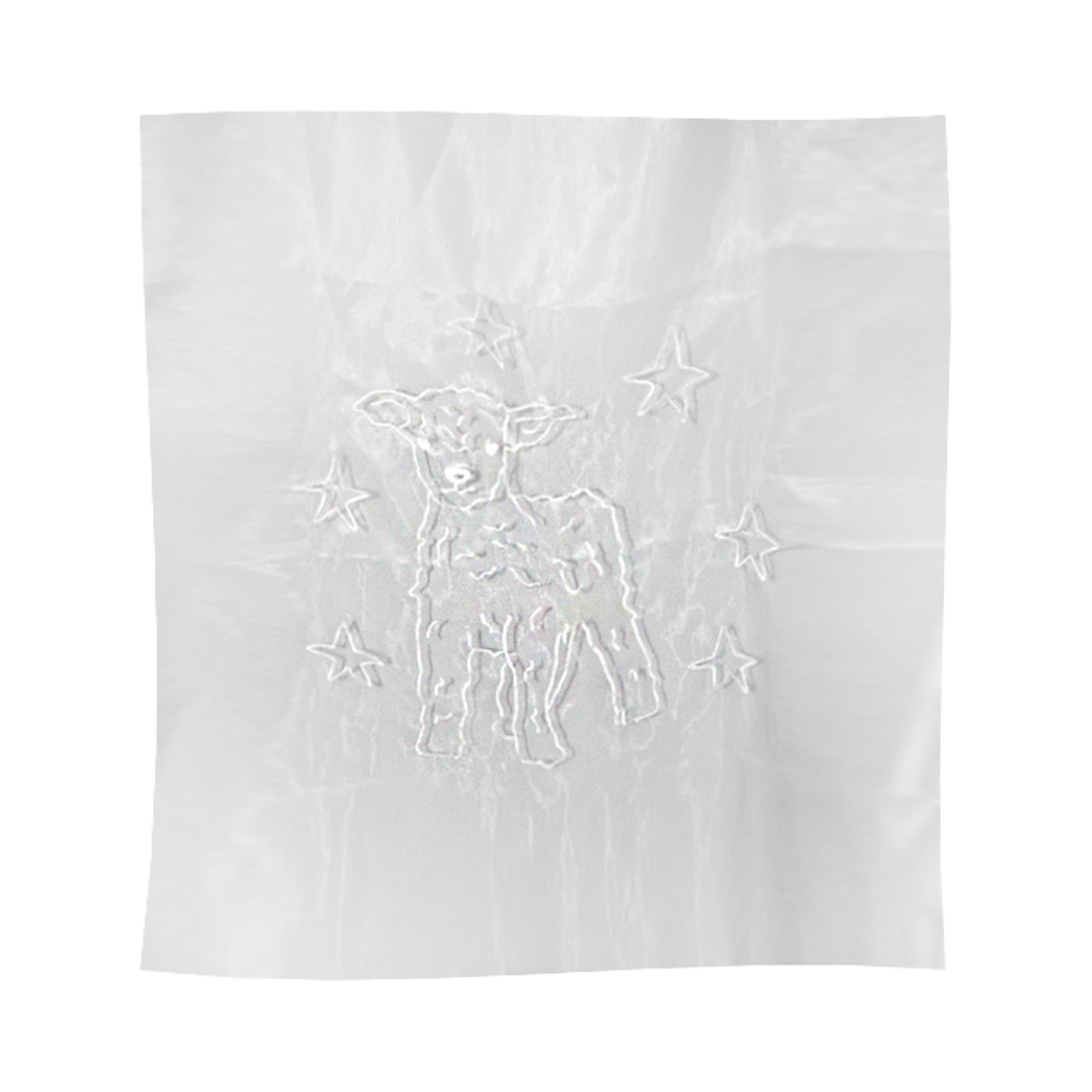 GL-FP001-WH Glossy Baby Sheep Fabric Poster