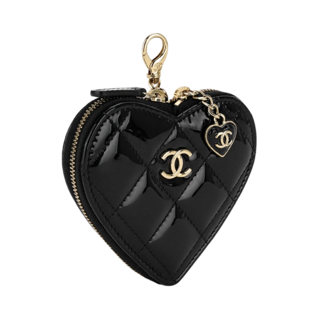 샤넬 지퍼 동전 지갑 페이턴트 카프스킨 레진 & 골드 메탈 블랙(Chanel Zipped Coin Purse Patent Calfskin Resin & Gold Black) - 2
