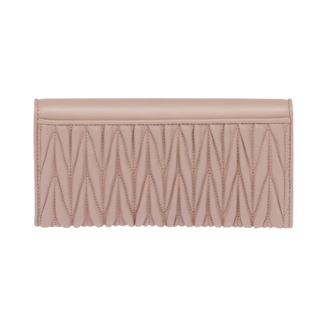 미우 미우 마테라쎄 나파 가죽 라지 지갑 워터 릴리(Miu Miu Matelasse Nappa Leather Large Wallet Water Lily) - 3