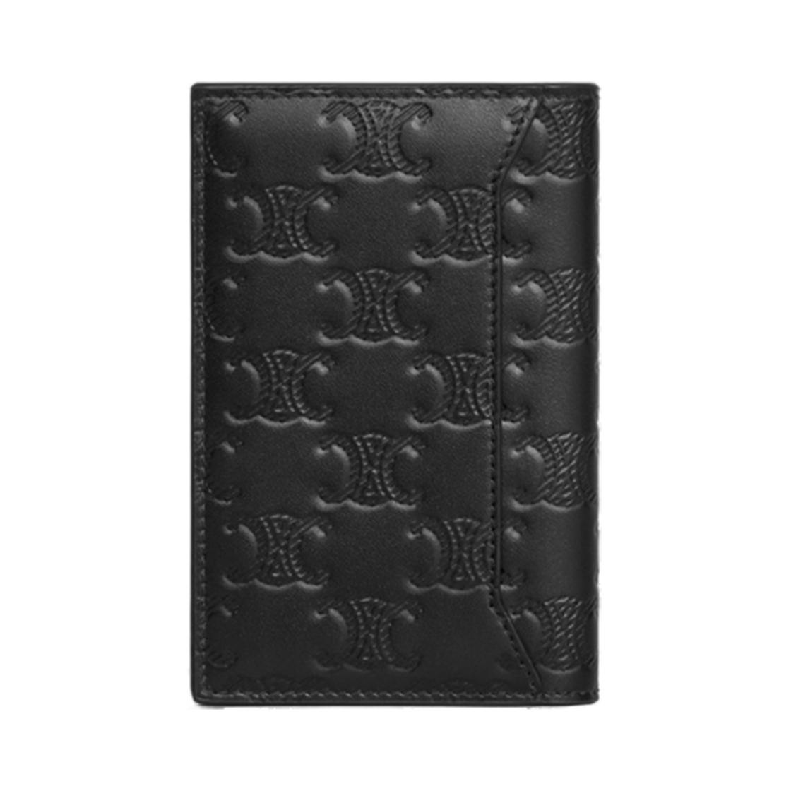 셀린느 버티컬 카드 홀더 카프스킨 트리옹프 엠보스 블랙(Celine Vertical Card Holder in Calfskin with Triomphe Embossed Black) - 2