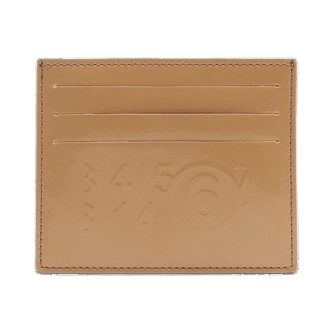 S54UI0129P3935H8780 MM6 Maison Margiela Logo Card Holder Beige