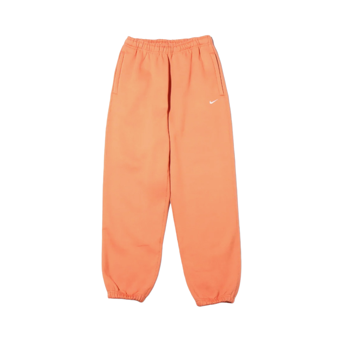 (W) 나이키 NRG 솔로 스우시 플리스 팬츠 힐링 오렌지 - 아시아((W) Nike NRG Solo Swoosh Fleece Pants Healing Orange - Asia) - 1
