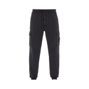 Stone Island 64751 Cotton Fleece Garment Dyed Jogging Pants Black - 22SS