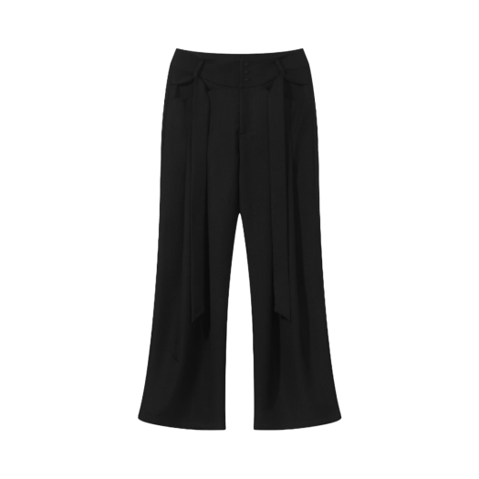 7440371_010_BK 7440-37-1 Ribbon Strap Trousers