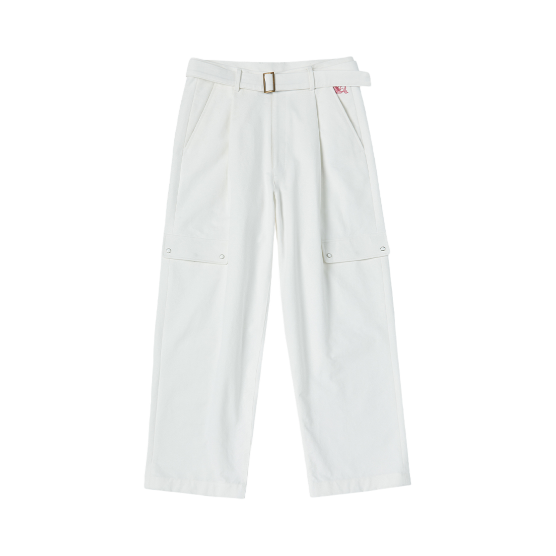 NV25SPPT01WH N ARCHIVE Vintage Garment Cotton Belted Cargo Pants White