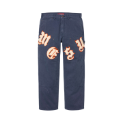 Supreme Old English Canvas Double Knee Painter Pant Navy - 25SS