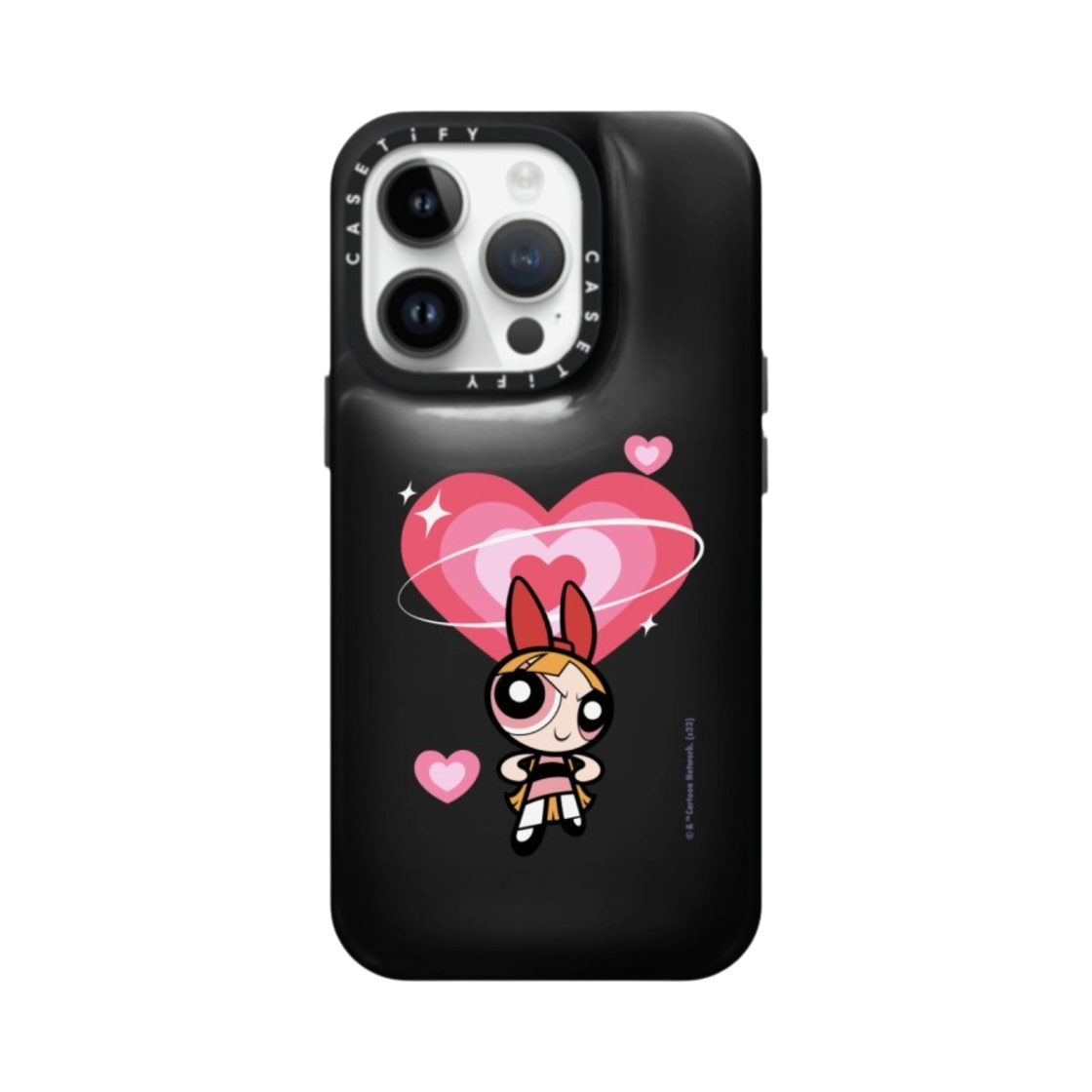 케이스티파이 x 파워퍼프걸 커스텀 아이폰 블라썸 필로우 케이스 팬텀 블랙(Casetify x The Powerpuff Girls Custom iPhone Blossom Pillow Case Phantom Black) - 1