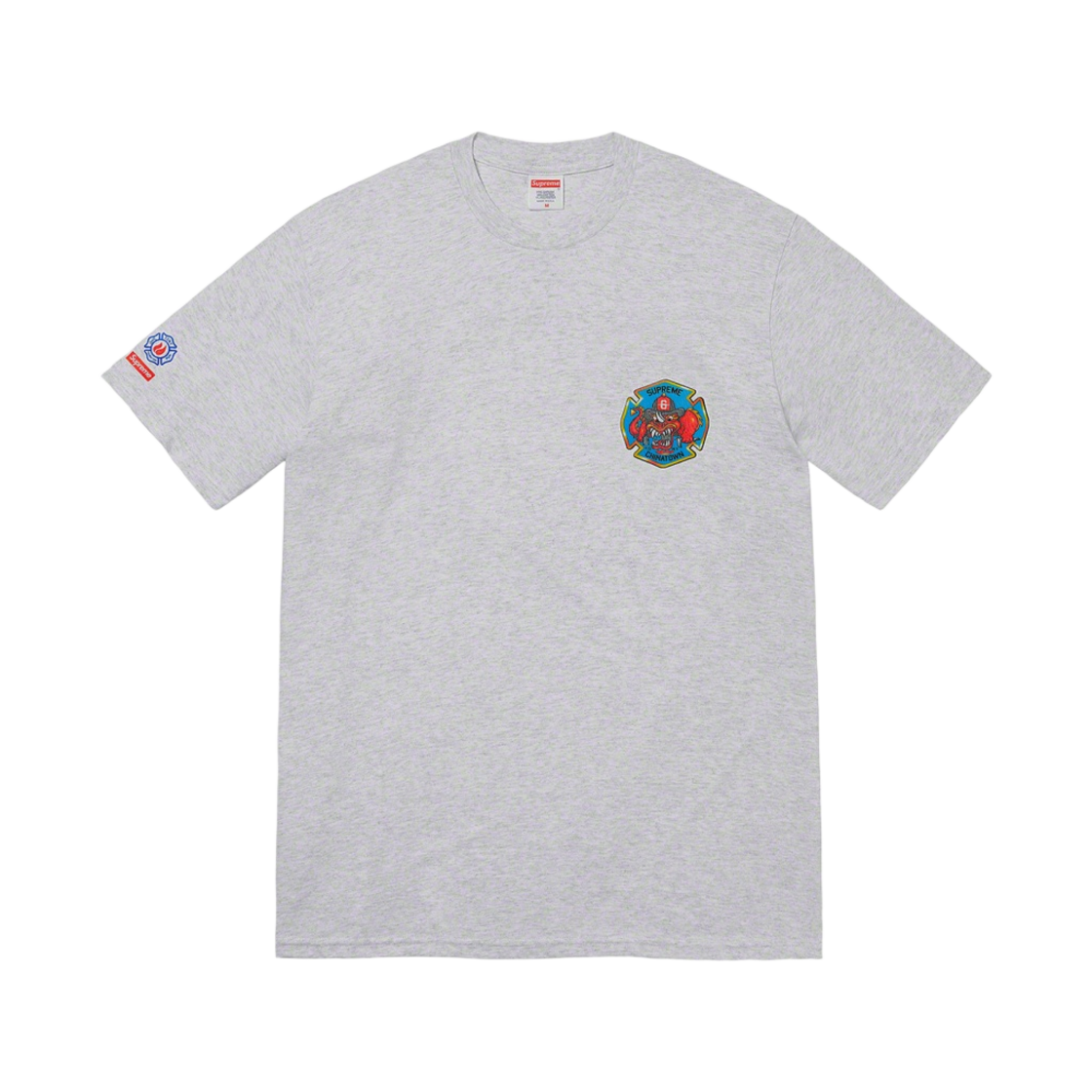 슈프림 FDNY 엔진 9 티셔츠 애쉬 그레이 - 22FW(Supreme FDNY Engine 9 T-Shirt Ash Grey - 22FW) - 2