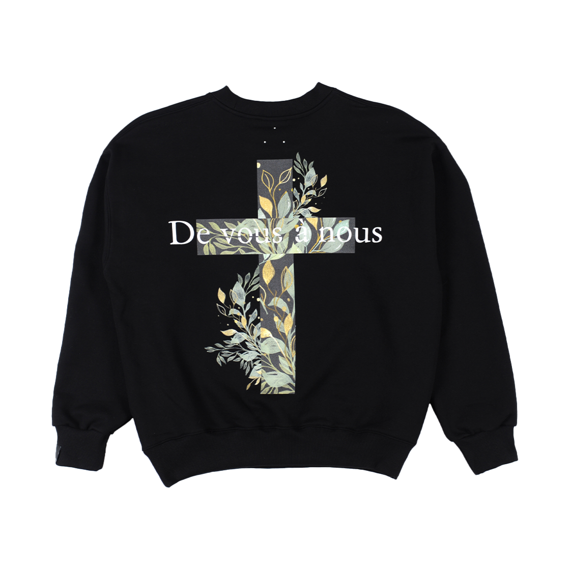 13 DVAN A Vine Flower Sweatshirt Black