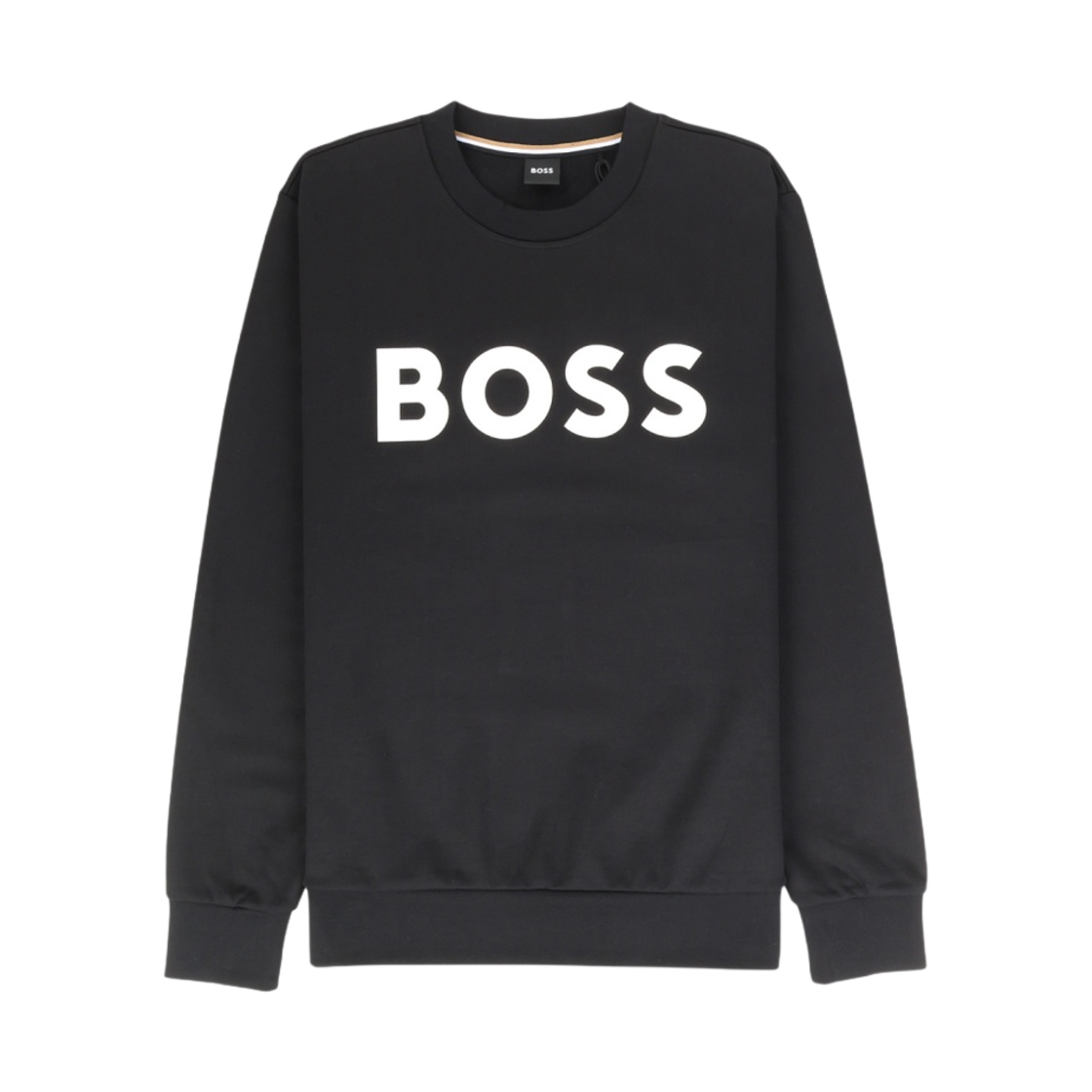 50496642-001 Hugo Boss Cotton Sweatshirt with Rubber Print Logo Black