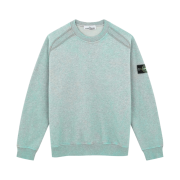 Stone Island 62290 Dust Colour Treatment Crewneck Sweatshirt Aqua Melange - 21SS