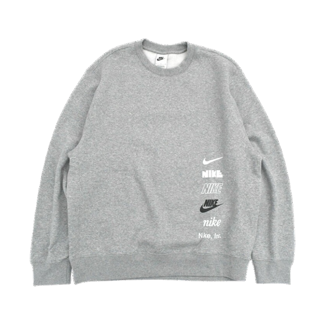 나이키 클럽 플리스+ 브러쉬드 백 크루넥 다크 그레이 헤더 - 아시아(Nike Club Fleece+ Brushed Back Crew Dark Grey Heather - Asia)