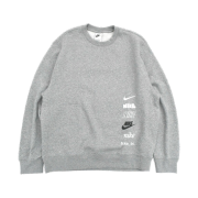 Nike Club Fleece+ Brushed Back Crew Dark Grey Heather - Asia