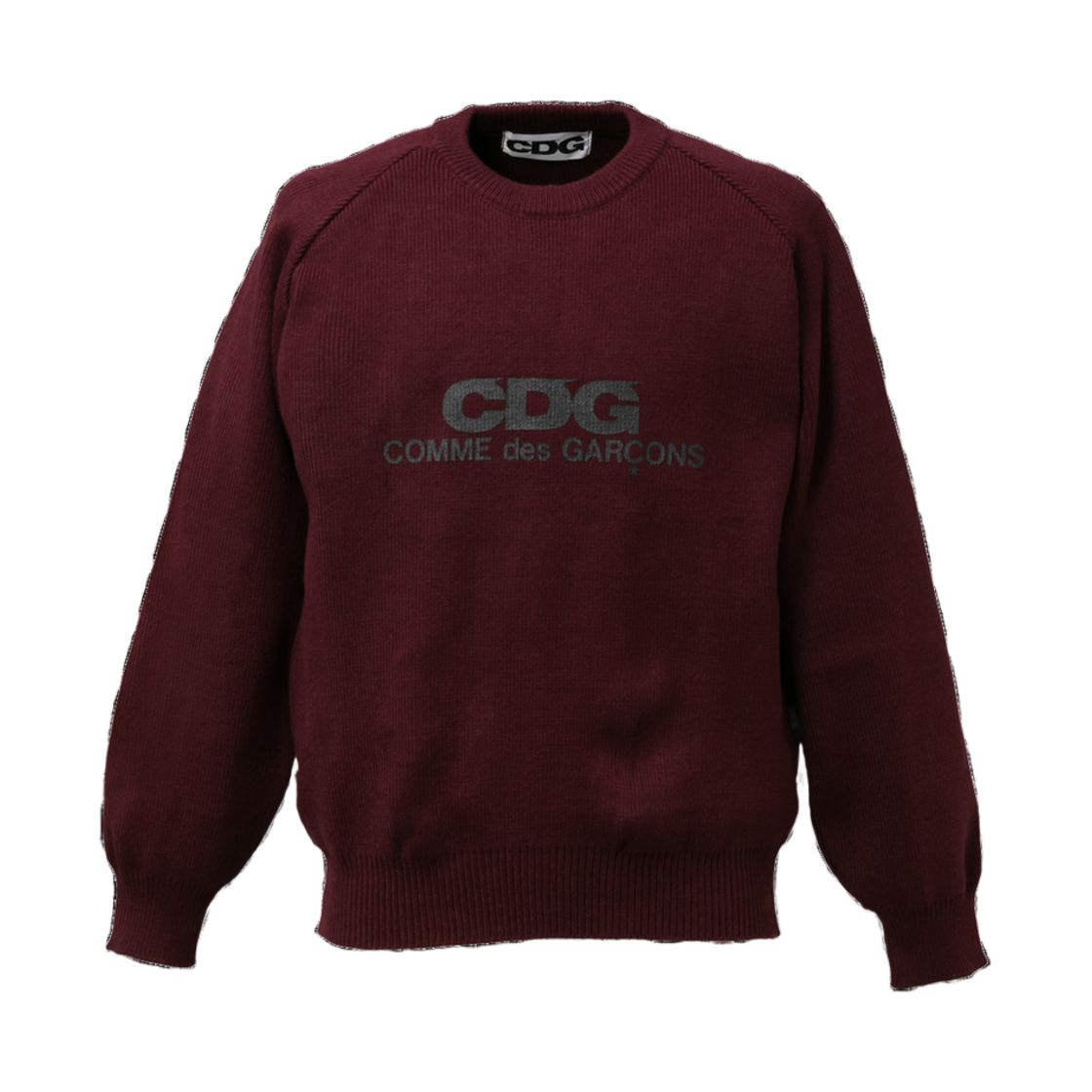 CDG 라운드넥 스쿨 풀오버 마룬(CDG Round Neck School Pullover Maroon)