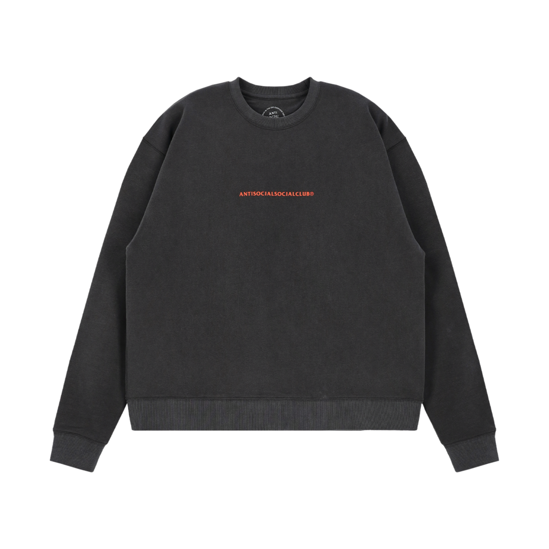 안티소셜소셜클럽 크루넥 스웻 셔츠 차콜그레이