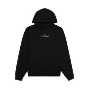 Maison Margiela Upside Down Embroidered Logo Hoodie Black White