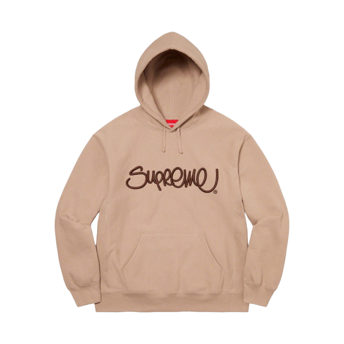 슈프림 레이즈드 핸드스타일 후드 스웨트셔츠 다크 토프 - 22SS(Supreme Raised Handstyle Hooded Sweatshirt Dark Taupe - 22SS) - 1