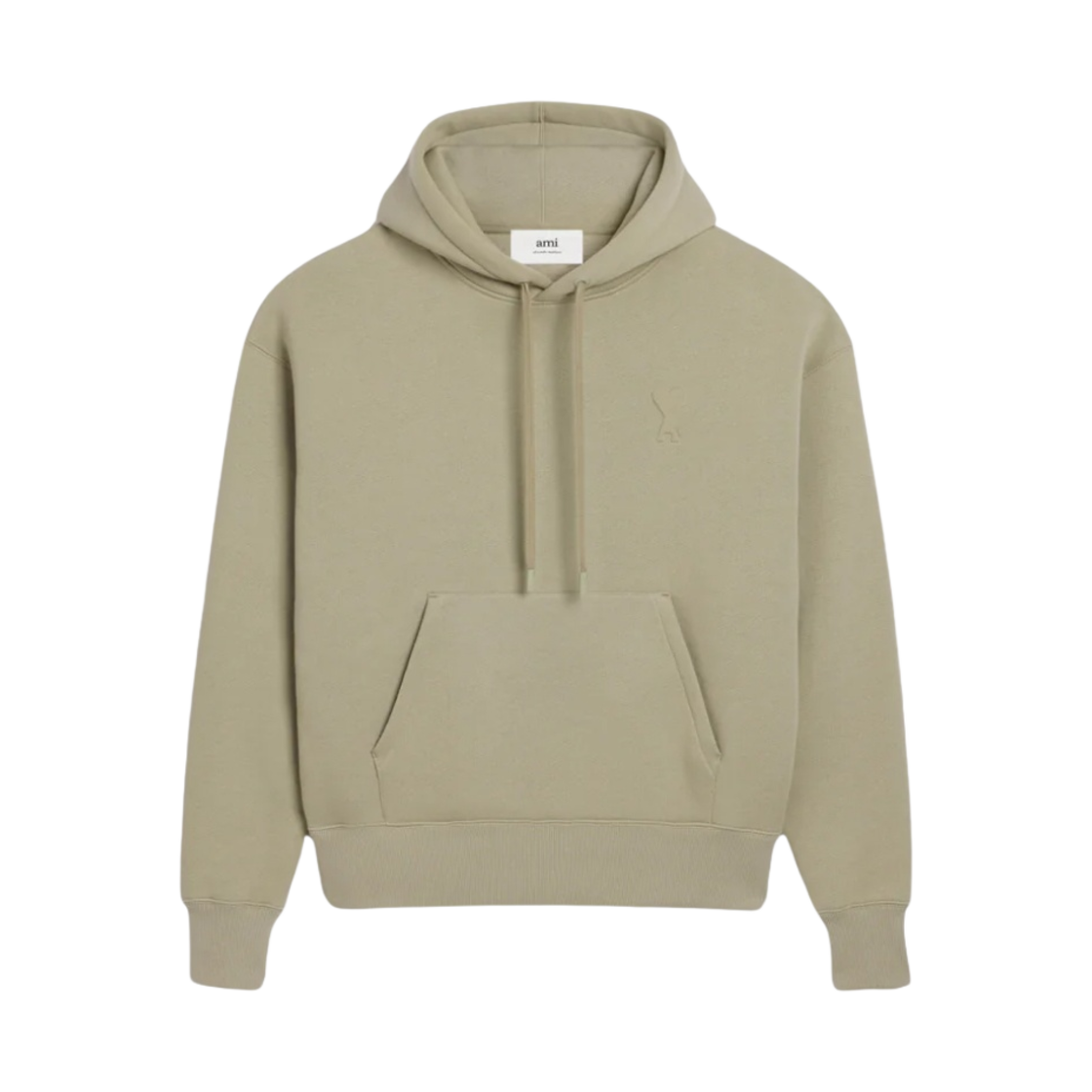 USW225-749-317 AMI de Coeur Brushed Cotton Fleece Hoodie Sweatshirts Sage