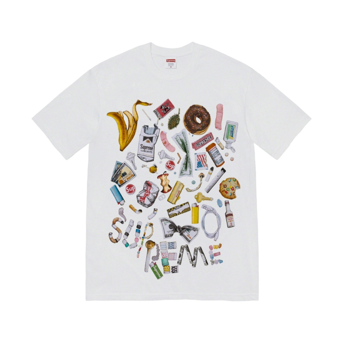 슈프림 트래시 티셔츠 화이트 - 23SS