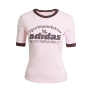 (W) Adidas Retro Graphic T-Shirt Pink - KR Sizing
