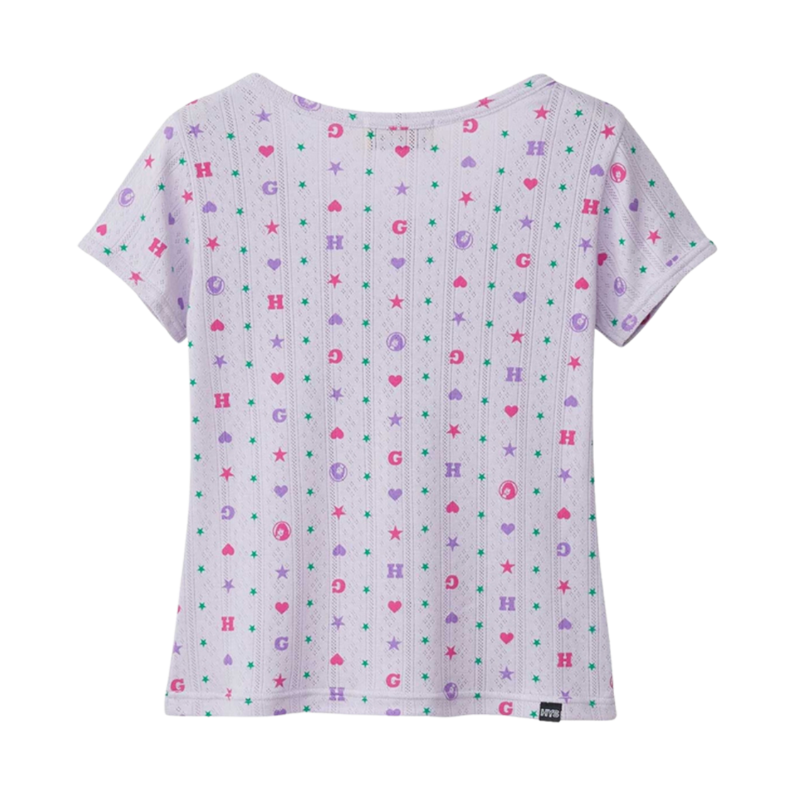 (W) 히스테릭 글래머 걸스 점프 미드나잇 치비 티셔츠 퍼플((W) Hysteric Glamour Girls Jump Midnight Chibi T-Shirt Purple) - 2