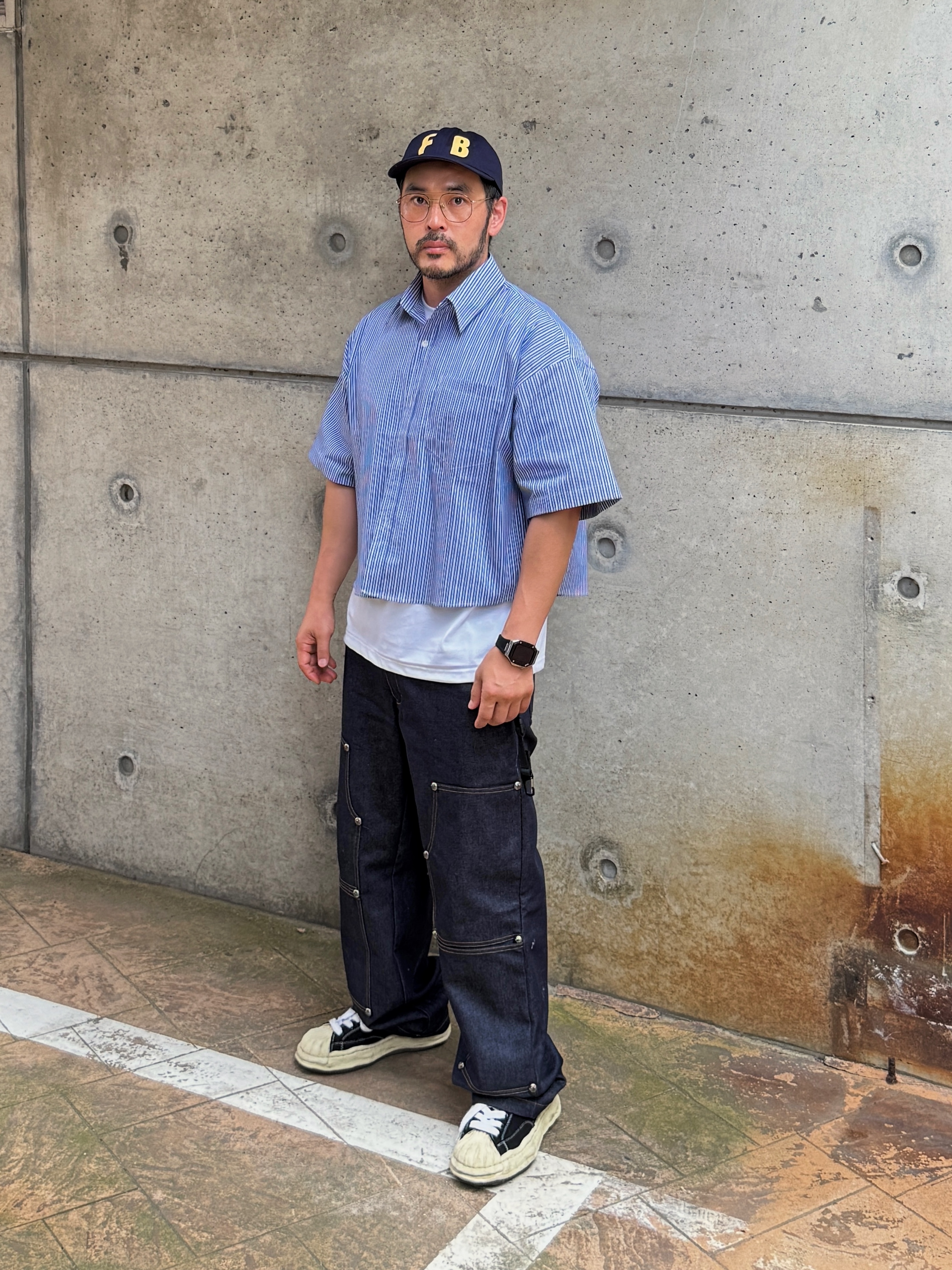 Maison Mihara Yasuhiro Blakey VL OG Sole Canvas Low-top Sneakers Black 착용 스타일 - 2