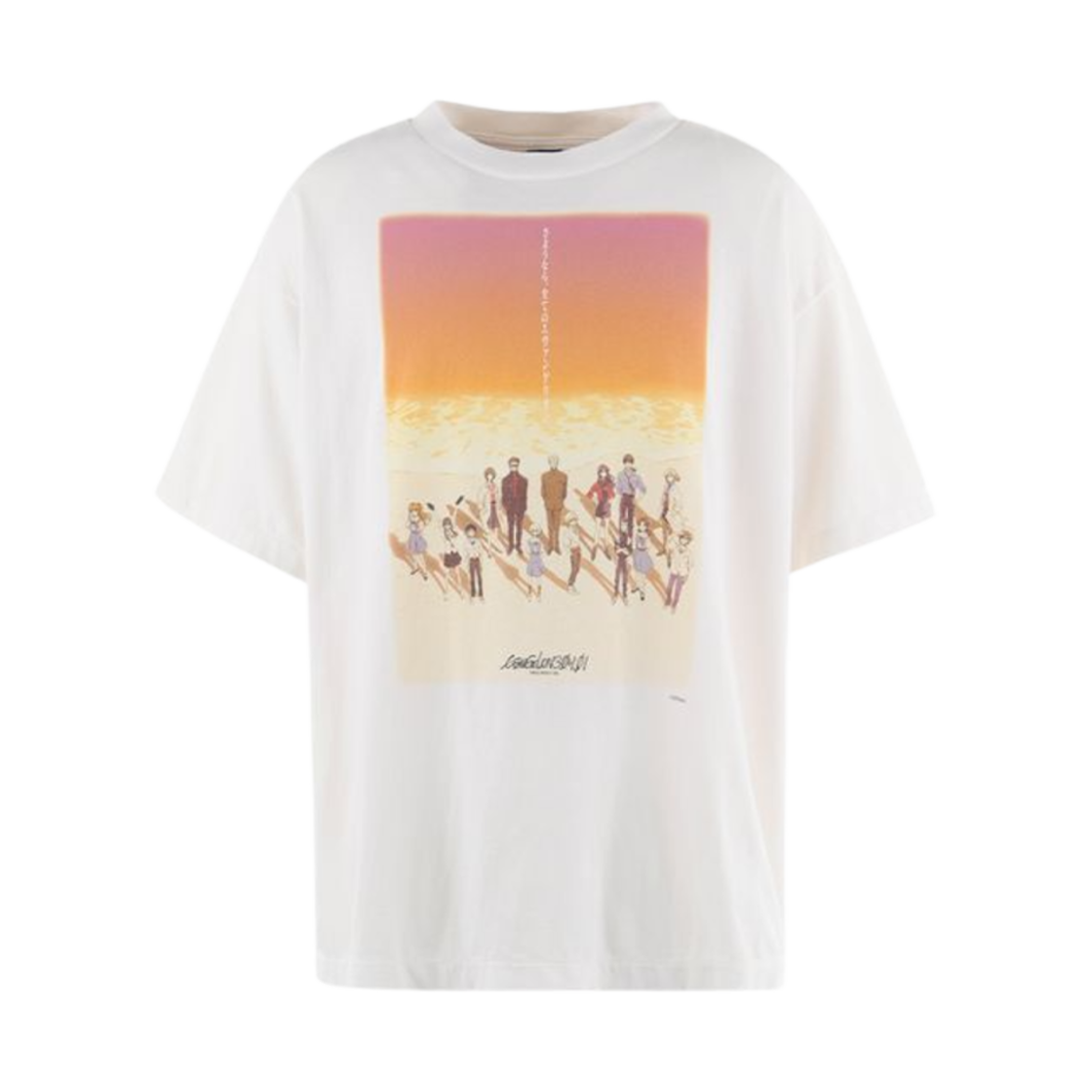 HR8-0000-C13 Saint Mxxxxxx x Evangelion x Geeks Rule S/S T-Shirt Orange White - 25SS