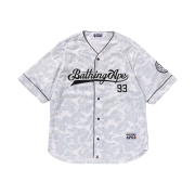 BAPE Camo Stripe Baseball Shirt Gray