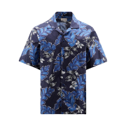 Moncler Hawaiian Print Shirt Night Blue - 22SS