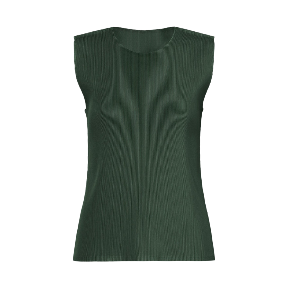 (W) 플리츠 플리즈 이세이 미야케 미스트 에이프릴 슬리브리스 탑 다크 그린((W) Pleats Please Issey Miyake Mist April Sleeveless Top Dark Green) - 1