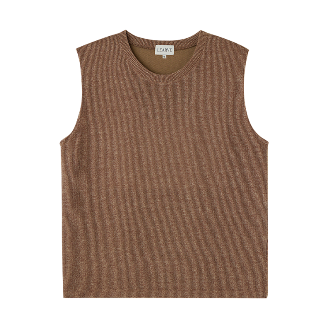 르아브 엘바 리조트 니트 슬리브리스 카멜 (릴렉스핏)(LEARVE Elba Resort Knit Sleeveless Camel (Relax Fit))